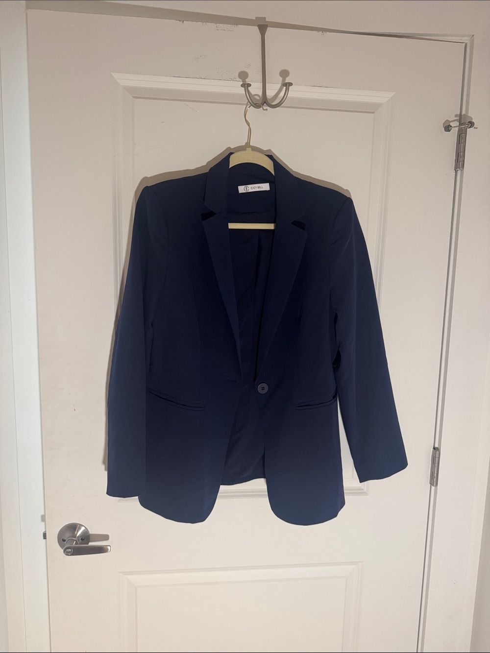 Navy Single-Button Blazer